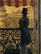 Gustave Caillebotte The view watched from  balcony oil